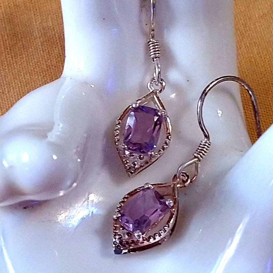 Nwt- Sterling Bavarian Amethyst With Topaz